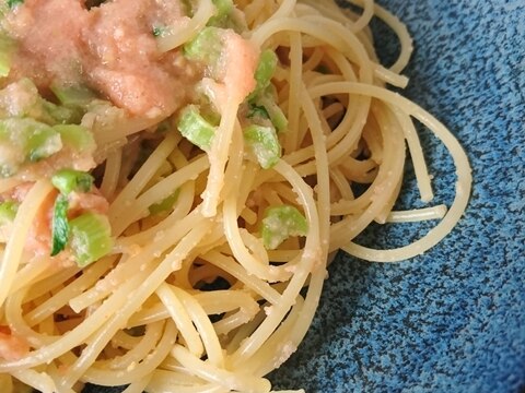 混ぜるだけ！たらこと大根葉のパスタ